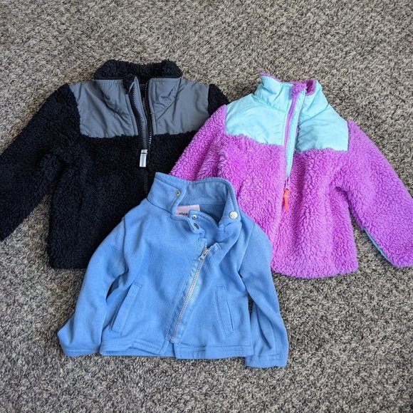 Cat & Jack Other - SET of 3! Zip up Jackets Cat & Jack and Little Lass size 12m Months